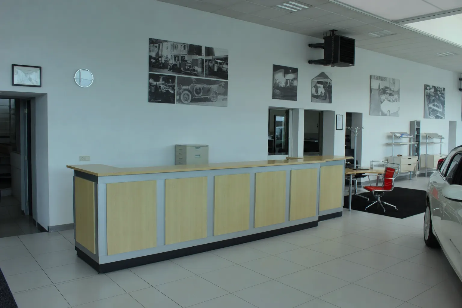 Receptie van Autocenter Mertens voor afspraken